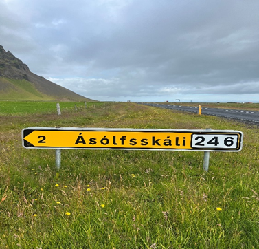 road sign in iceland